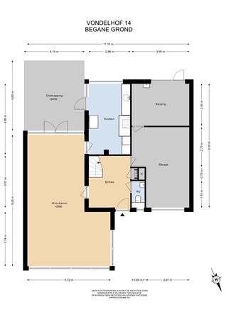 Floorplan - Vondelhof 14, 6445 AL Brunssum